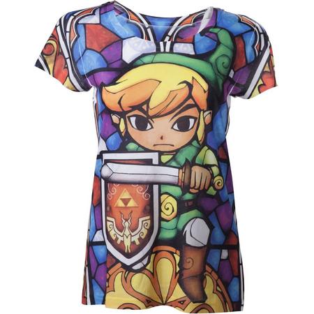 Officieel gelicenseerd - Nintendo - Zelda Sublimation Dames T-Shirt - Dames - S