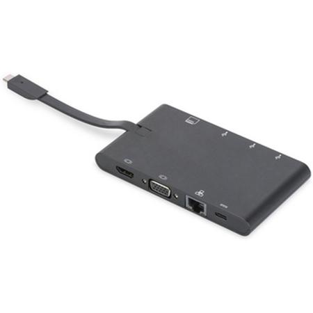 Digitus DA-70865 notebook dock & poortreplicator USB 3.1 (3.1 Gen 2) Type-C Zwart