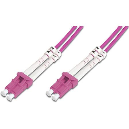 Digitus DK-2533-01-4 Glasvezel kabel 1 m LC Roze