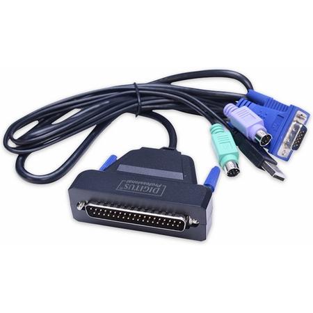 Digitus DS-72212 toetsenbord-video-muis (kvm) kabel Zwart