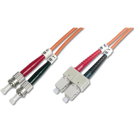 Digitus ST/SC, 10 m 10m ST SC Multi kleuren Glasvezel kabel
