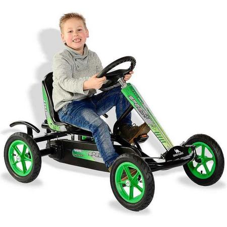 Skelter kids Speedy BF1 Gokart, Zwart / Groen Dino Cars