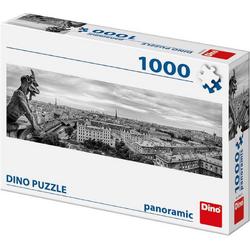 Dino Panorama Puzzel Waterspuwer in Parijs 1000 stukjes