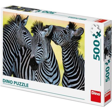Dino Puzzel Drie Zebras 500 stukjes