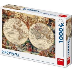 Dino Puzzel Historische Wereldkaart 1000 stukjes