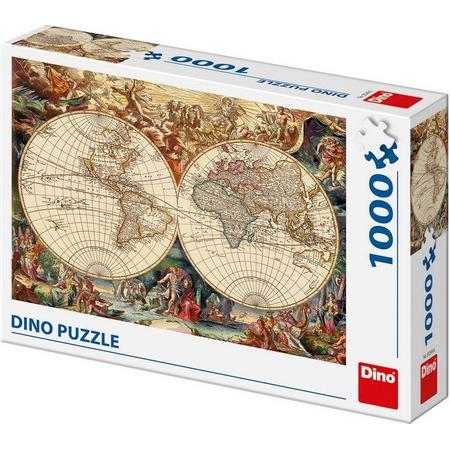 Dino Puzzel Historische Wereldkaart 1000 stukjes