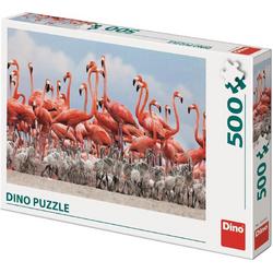 Legpuzzel Dino - Flamingos - 500 stukjes - Volwassenen en kinderen