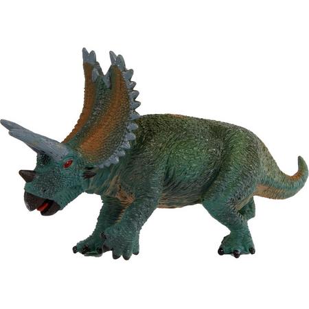 Dinoworld Dinosaurus Triceratops Jongens 23 Cm Rubber Groen