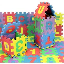 Speelmat - Puzzelmat - Foam letters - Alfabet speelgoed - Foam alfabet - Foam speelmat - 36 letters en cijfers - 15x15cm per puzzelstuk - DisQounts