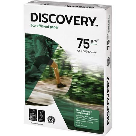 Kopieerpapier Discovery A4 75gr wit 500vel - 5 stuks