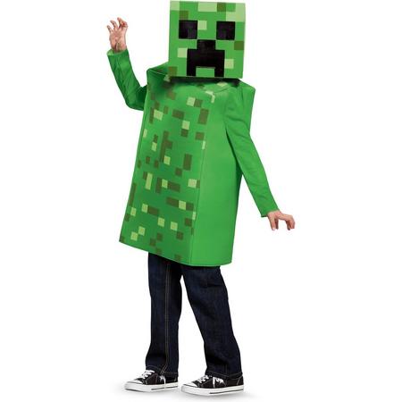 DISGUISE - Klassiek Minecraft Creeper kostuum voor kinderen - 134/152 (10-12 jaar) - Kinderkostuums