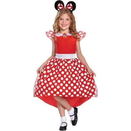 DISGUISE - Klassiek rood kostuum Minnie voor meisjes - 110/128 (4-6 jaar)