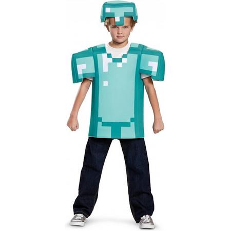 DISGUISE - Minecraft pantser kostuum voor kinderen - 122/134 (7-8 jaar) - Kinderkostuums