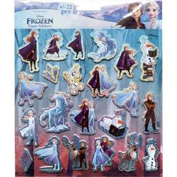 Disney Frozen - Foam stickers 22 stuks met zilver holografisch effect - knutselen - verjaardag - kado - cadeau - Anna Elsa en Olaf - prinsessen