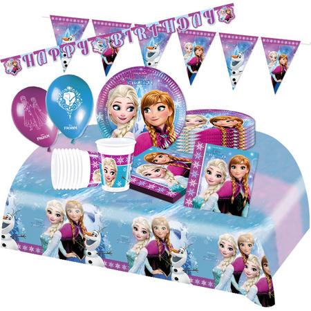 Disney Frozen feestpakket Deluxe - pakket voor 8 personen