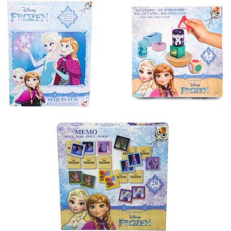 Frozen Cadeau Pakket: Memory, Balansspel en Pailletten Plezier