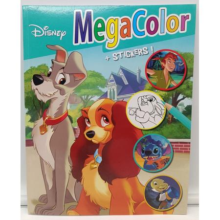 Disney Pixar Megacolor kleur boek met stickers Lady en Vagebond