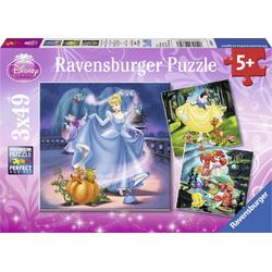 Ravensburger Disney Princess - Drie puzzels van 49 stukjes