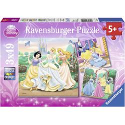 Ravensburger Disney Princess. Prinsessendroom- Drie puzzels van 49 stukjes - kinderpuzzel