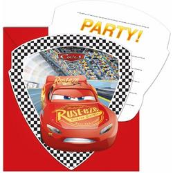 12x   Cars uitnodigingen voor een kinderfeestje/verjaardag - Cars thema feestje
