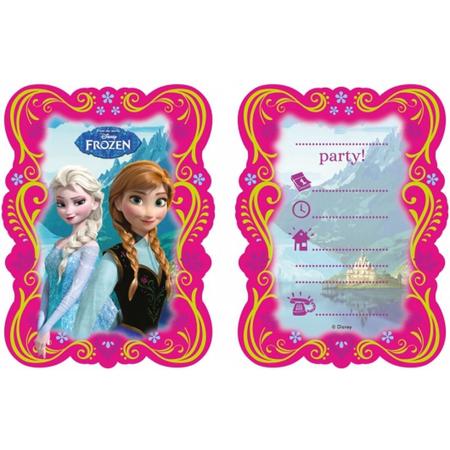 12x Disney Frozen uitnodigingen - thema feest uitnodigingen