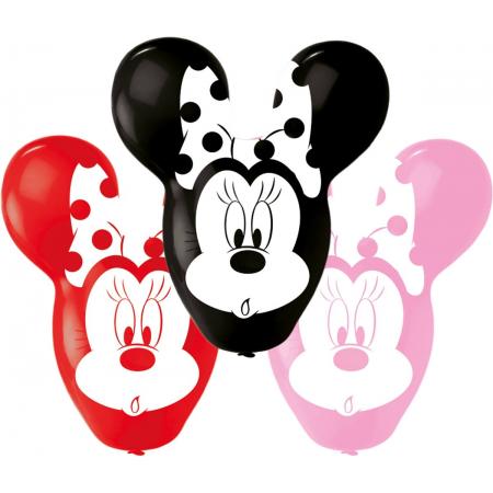 4 latex Minnie™ grote oren ballonnen - Feestdecoratievoorwerp