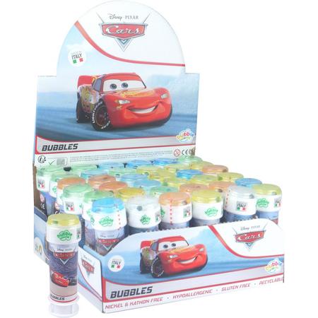 4x Cars bellenblaas flesjes met spelletje 60 ml voor kinderen - Uitdeelspeelgoed - Grabbelton speelgoed