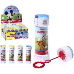 4x Mickey Mouse bellenblaas flesjes met spelletje 60 ml voor kinderen - Uitdeelspeelgoed - Grabbelton speelgoed