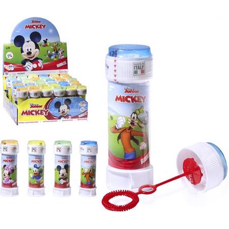 4x Mickey Mouse bellenblaas flesjes met spelletje 60 ml voor kinderen - Uitdeelspeelgoed - Grabbelton speelgoed