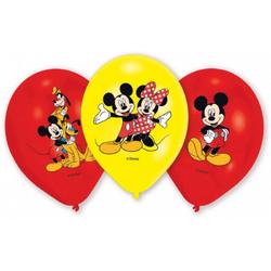 6 Latex Ballonnen Mickey 4 Kleur Print 27.5 cm/11