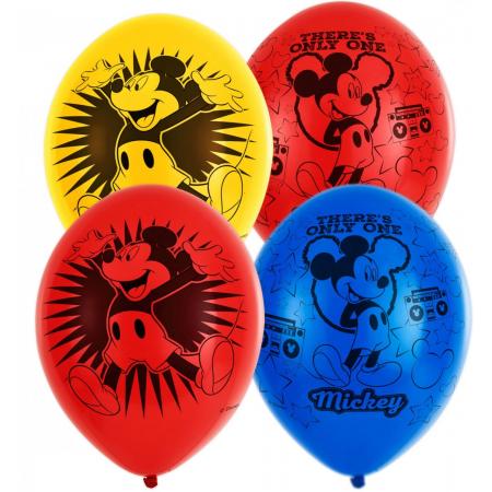 6 kleurrijke latex Mickey Mouse™ ballonnen - Feestdecoratievoorwerp