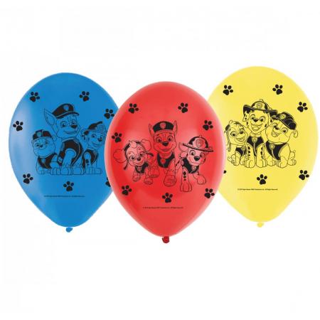 6 latex Paw Patrol™ ballonnen - Feestdecoratievoorwerp