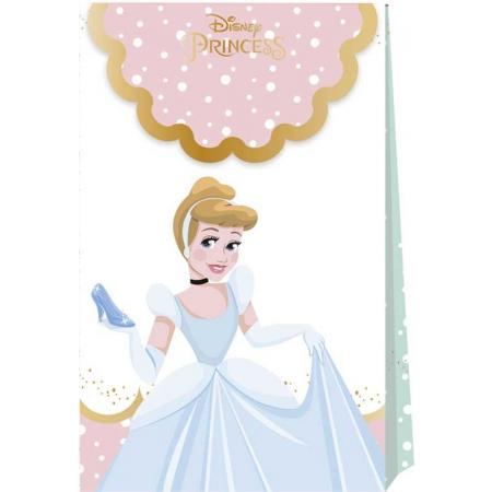 6 premium Disney Princesses™ kartonnen cadeauzakjes - Feestdecoratievoorwerp