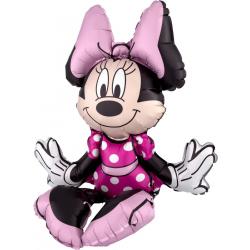 Aluminium zittende Minnie Mouse™ ballon -  