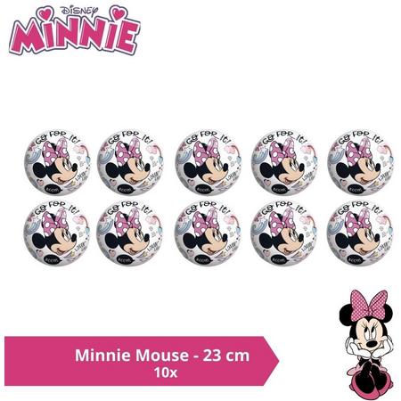 Bal - Voordeelverpakking - Minnie Mouse - 23 cm - 10 stuks