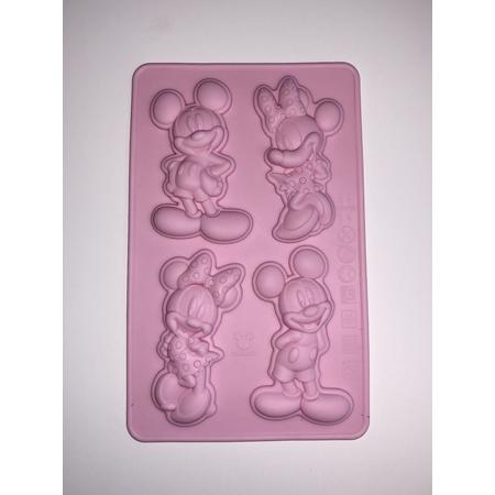 Chocolade fondant mal - Roze - siliconen - Mickey en Minnie Mouse
