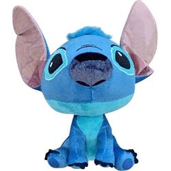   - Lilo en Stitch - Knuffel - Stitch met Geluid - Extra groot Hoofd - Blauw - 30 cm