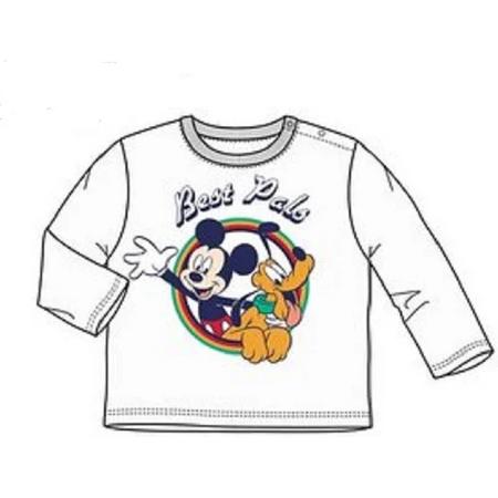 Disney - Mickey Mouse - baby/peuter - t-shirt - longsleeve - wit - maat 18-24 mnd (86/92)
