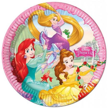 Disney Bordjes Princess 23 cm: 8 stuks