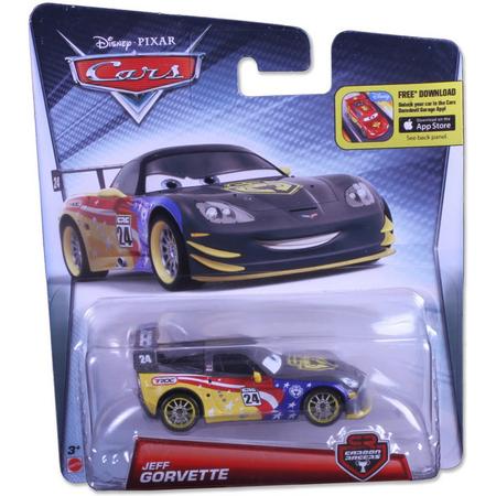 Disney Cars auto Jeff Gorvette carbon fiber racer - Mattel