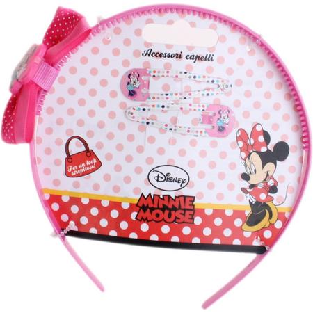 Disney Diadeem Met Speldjes Minnie Mouse 3-delig Paars