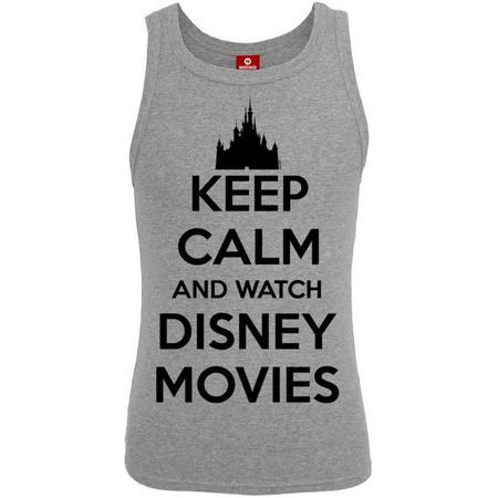 Disney Disney Mouwloze top -XS- Keep Calm and Watch a Disney Movie Grijs