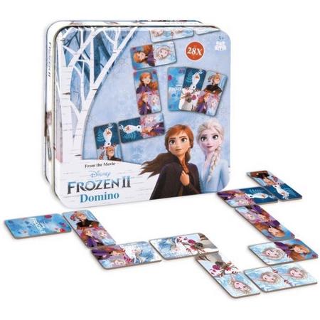 Disney Domino Frozen Ii Junior Karton Blauw/wit 29-delig