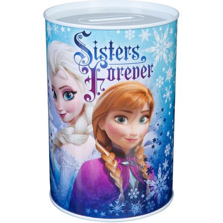 Disney Frozen Spaarpot Sisters Forever 15 Cm Lichtblauw