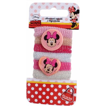 Disney Haarelastiekjes Minnie Mouse 6-delig Roze