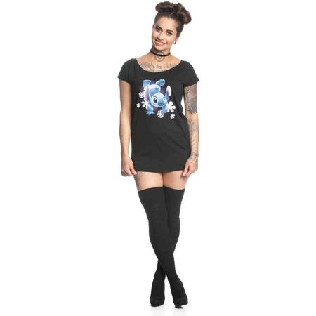 Disney Lilo & Stitch Dames Tshirt -XL- Stand Zwart