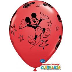   Mickey Mouse Clubhouse ballonnen rood 6 st. ø 30,48 cm.