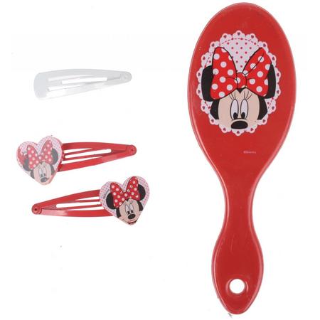 Disney Minnie Mouse Borstel En Speldjes 5-delig Rood