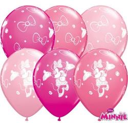  Minnie Mouse dancing ballonnen licht roze - fuchsia - roze 6 st.