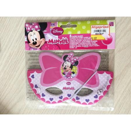 Disney Minnie papier maskers 6 stuks